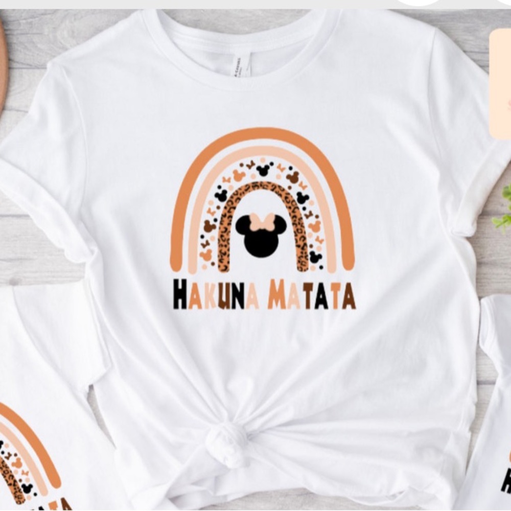 Kids Hakuna Matata Rainbow Minnie Mouse Disney Animal Kingdom Shirt